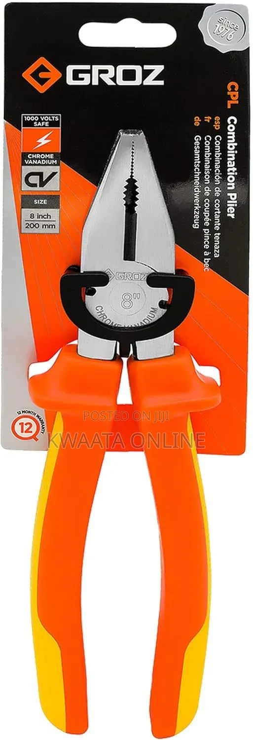 Professional Grade 8 Inch Combination Plier | 1000v Insulation Plier