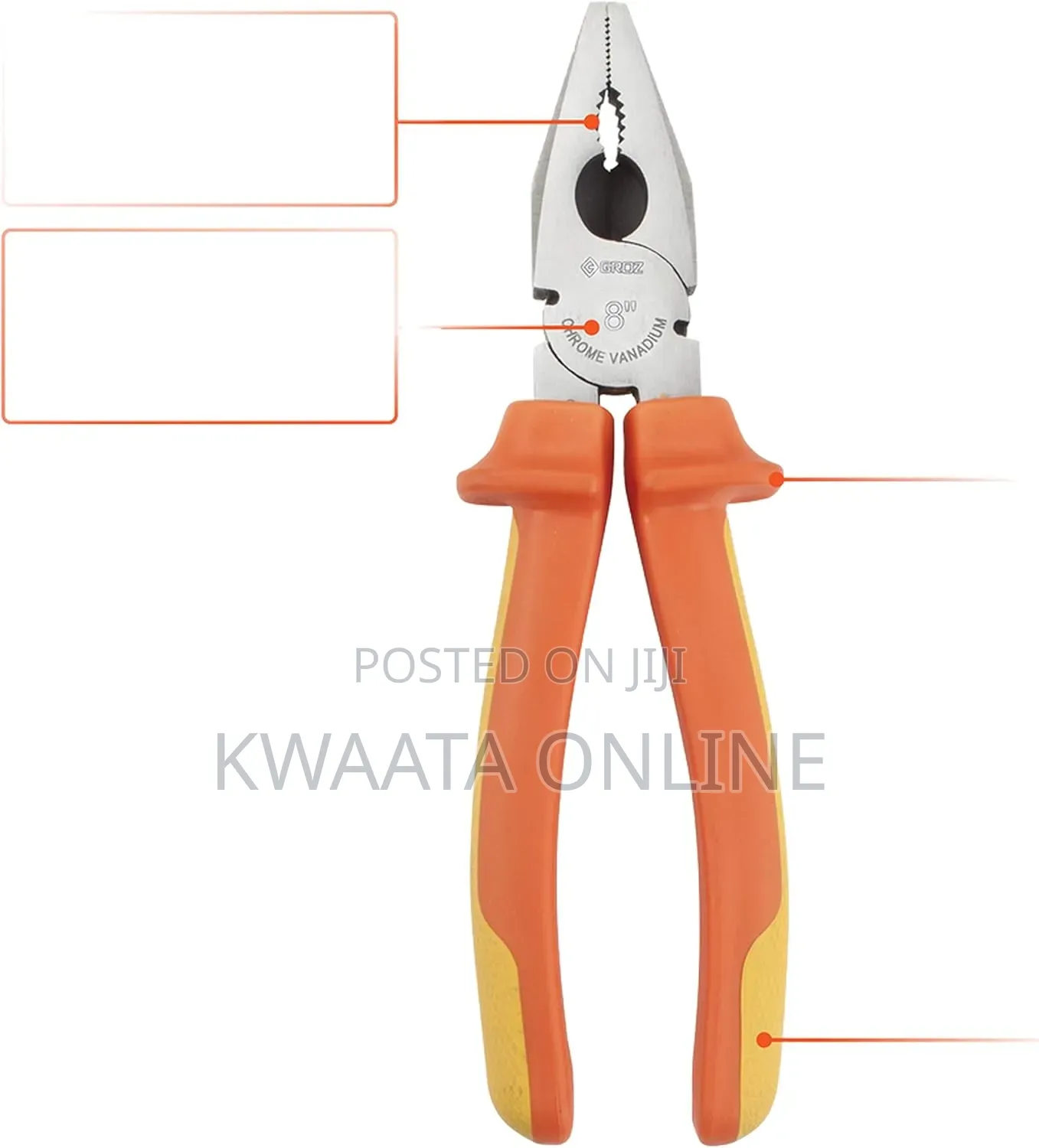 Professional Grade 8 Inch Combination Plier | 1000v Insulation Plier