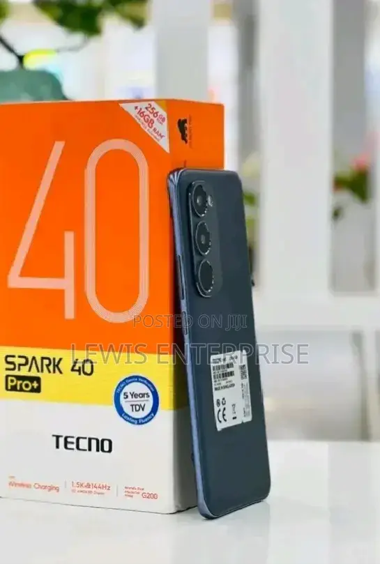 New Tecno Spark 40 Pro+ 256 GB Black