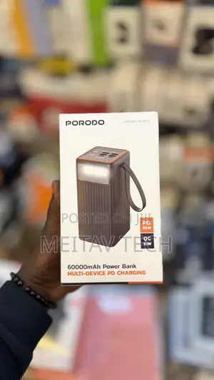 Porodo 60000mah Power Bank 65w, Laptop Power Bank