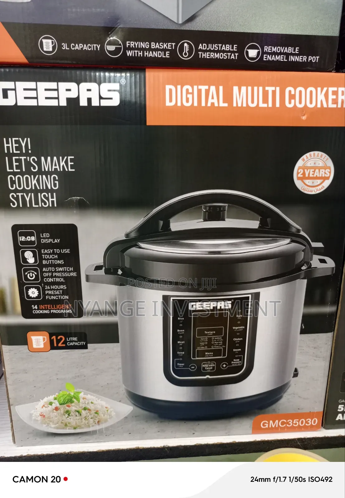3l Geepas Digital Multi Cooker. Digital Pressure Cooker