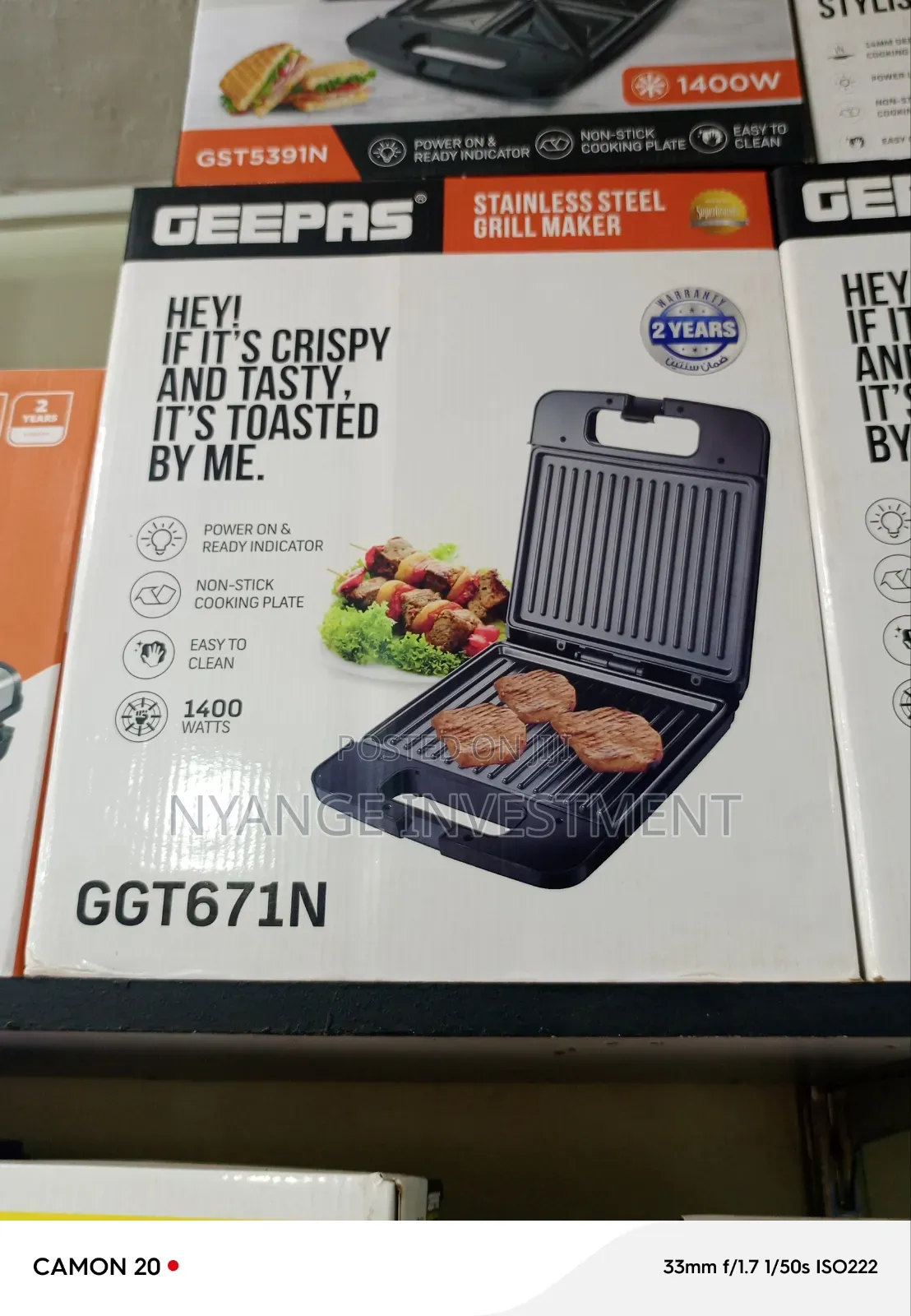 Geepas Stainless Steel Grill Maker. Geepas Grill Maker
