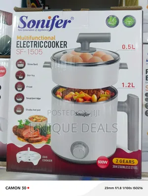 Sonifer Sf-1505 Multifunctional Electric Cooker Featuring a 1.2l