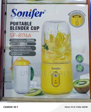 Sonifer Sf-8176a Yellow Portable Blender Cup