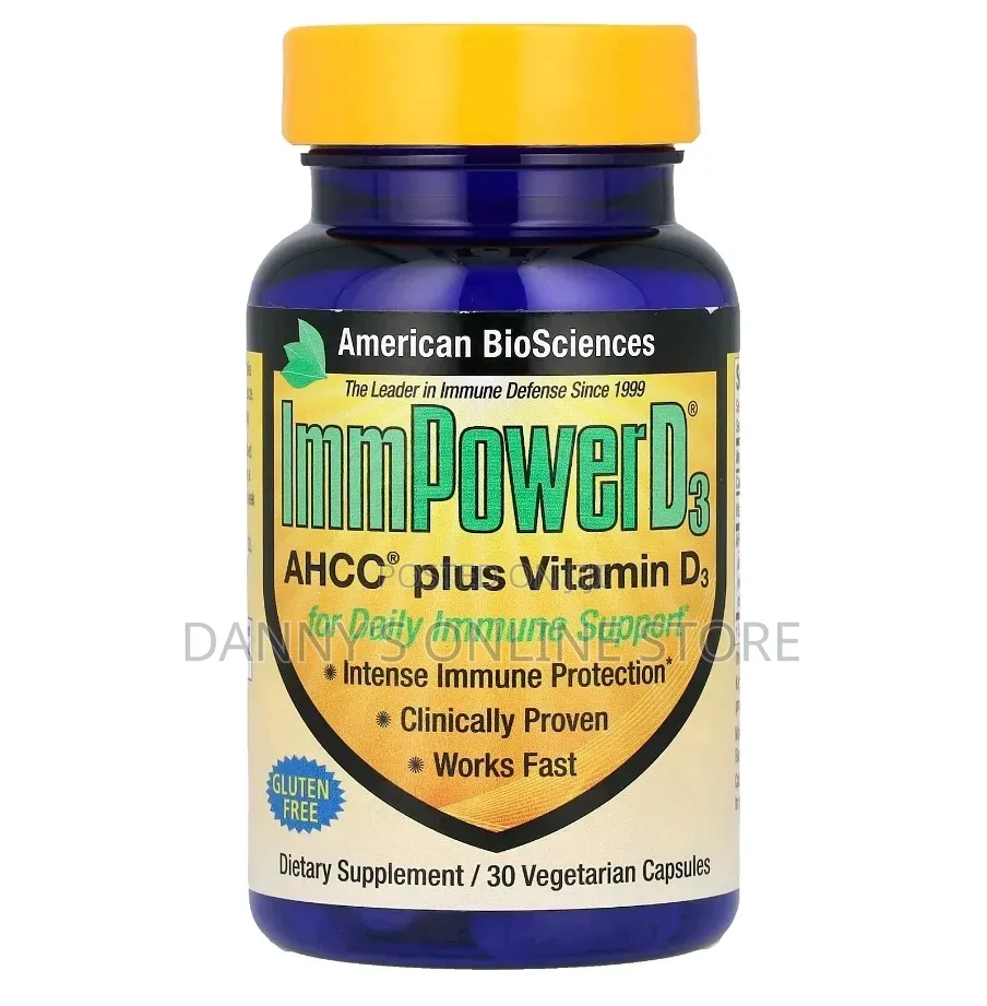 Ahcc 500mg Plus Vitamin D3, 30 Vegetarian Capsules