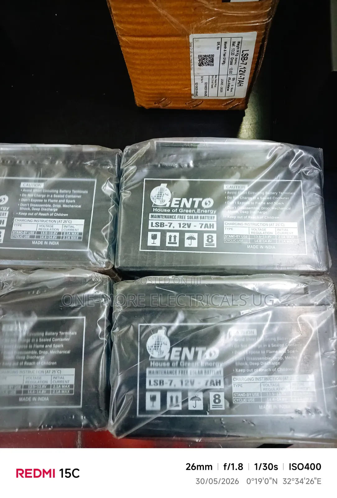 Lento Indian Made Battery 7ah Maintenance Free