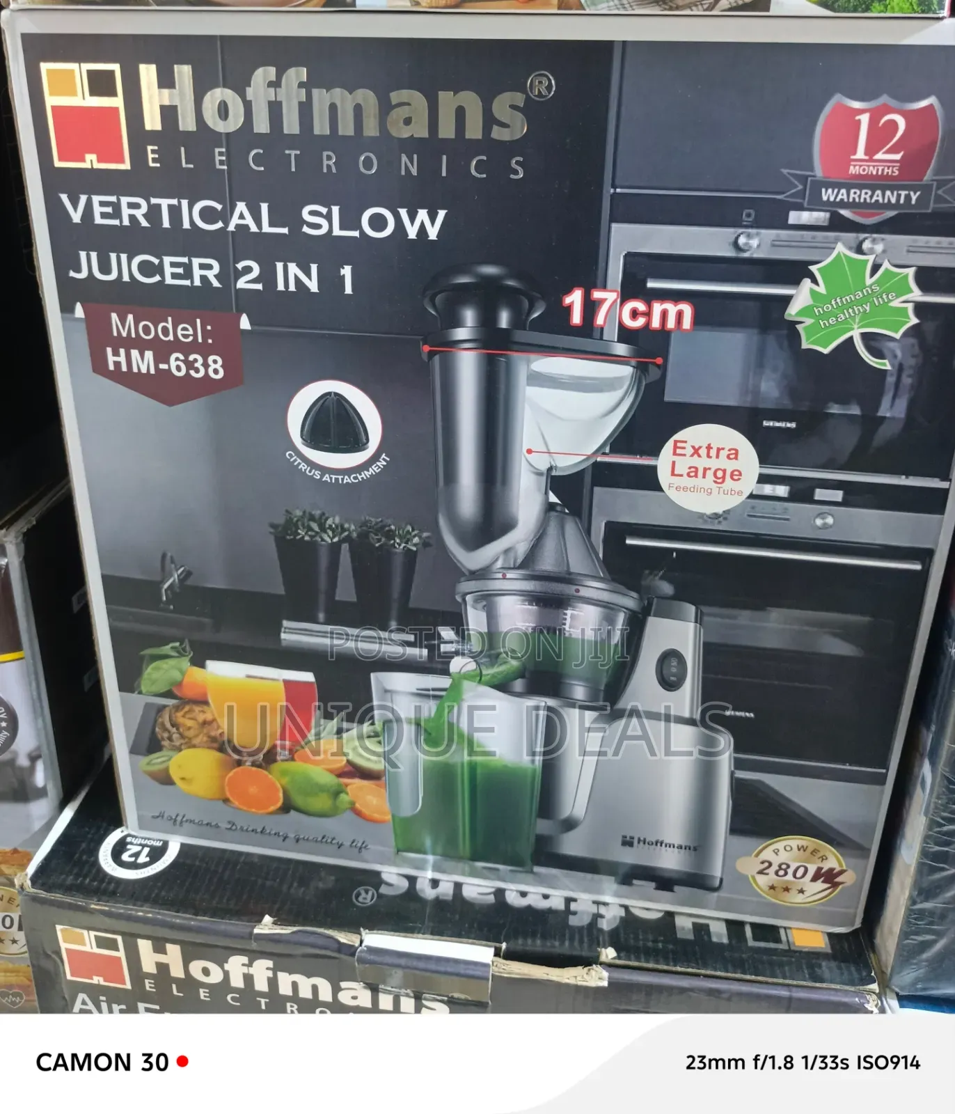 Hoffmans Hm-638 2-in-1 Vertical Slow Juicer