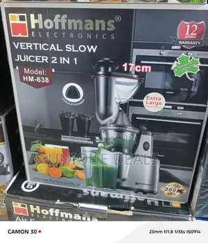 Hoffmans Hm-638 2-in-1 Vertical Slow Juicer