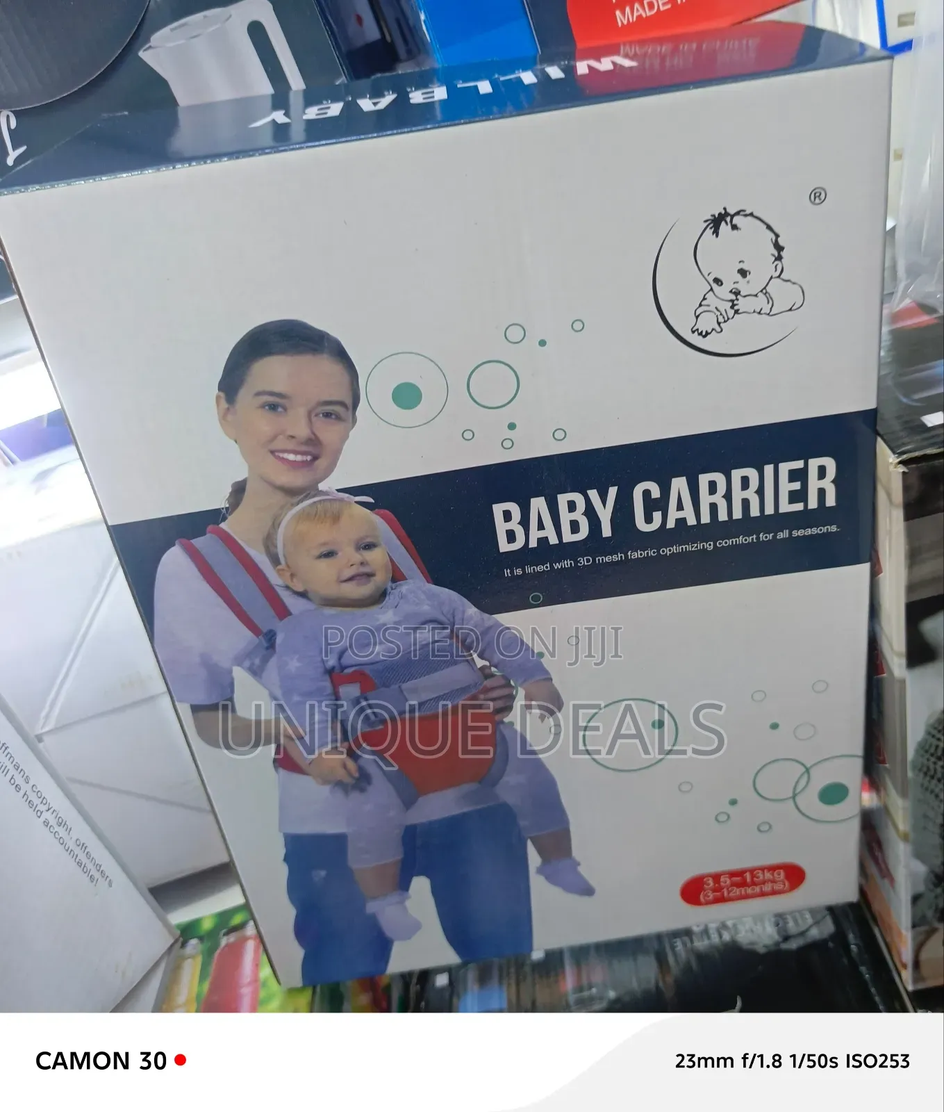 Will Baby Ergonomic 3d Mesh Baby Carrier