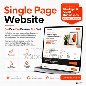 Single ,Simple Page Website for Businesses