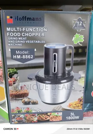 Multi-Function Food Chopper With a 3l Stainless Steel Bowl.