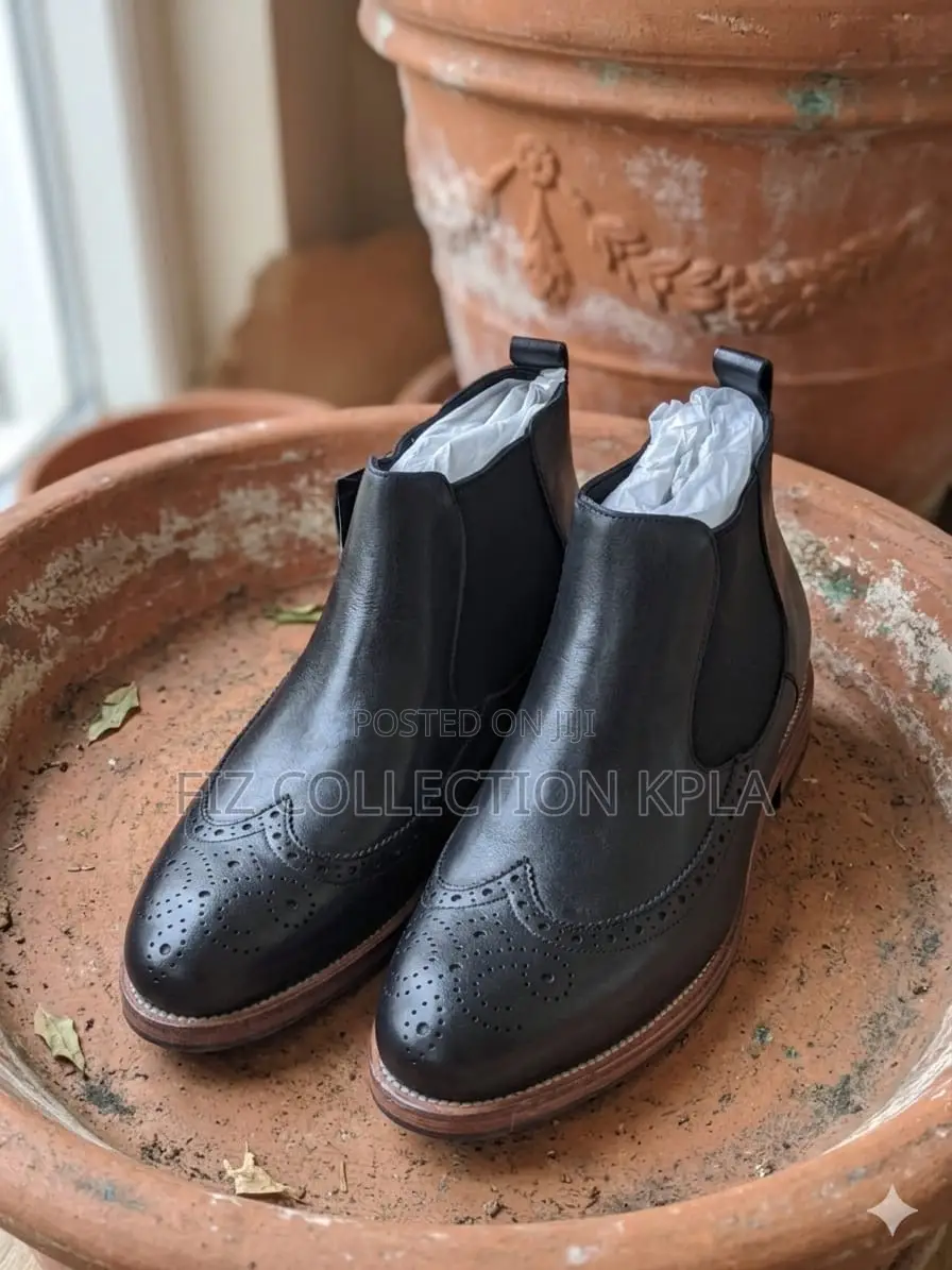 Imperial Crest Pure Leather Oxford Boot – Black