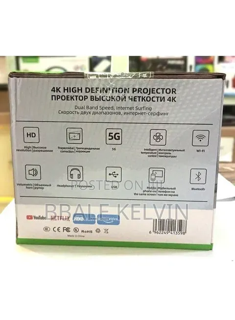 Smartbarry Ht12 Pro Smart Projector 5g Wifi Bluetooth Hd