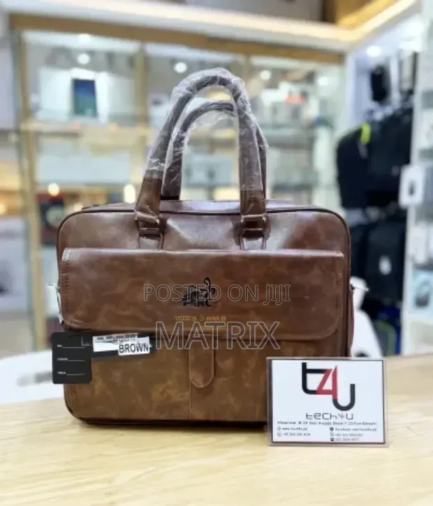 Montblanc Leather Business Messenger Briefcase Bag