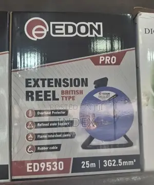 Heavy Duty Power Extention Cable Reel 2.5mm 25 Metres