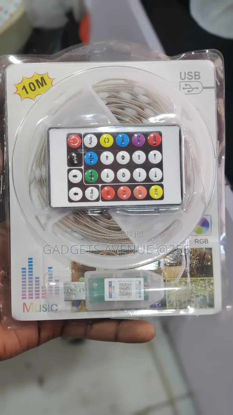 10-Meter RGB Led Strip Set Featuring Music Synchronization Capabilitie