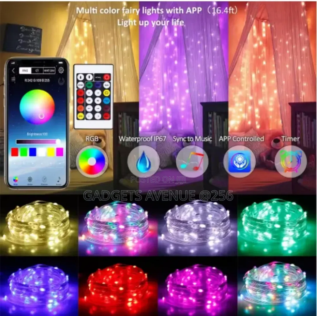 10-Meter RGB Led Strip Set Featuring Music Synchronization Capabilitie
