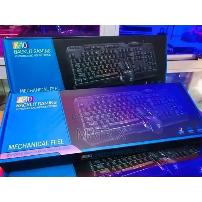 Backlit Gaming Keyboard And Mouse Combo Mechanical Gaming