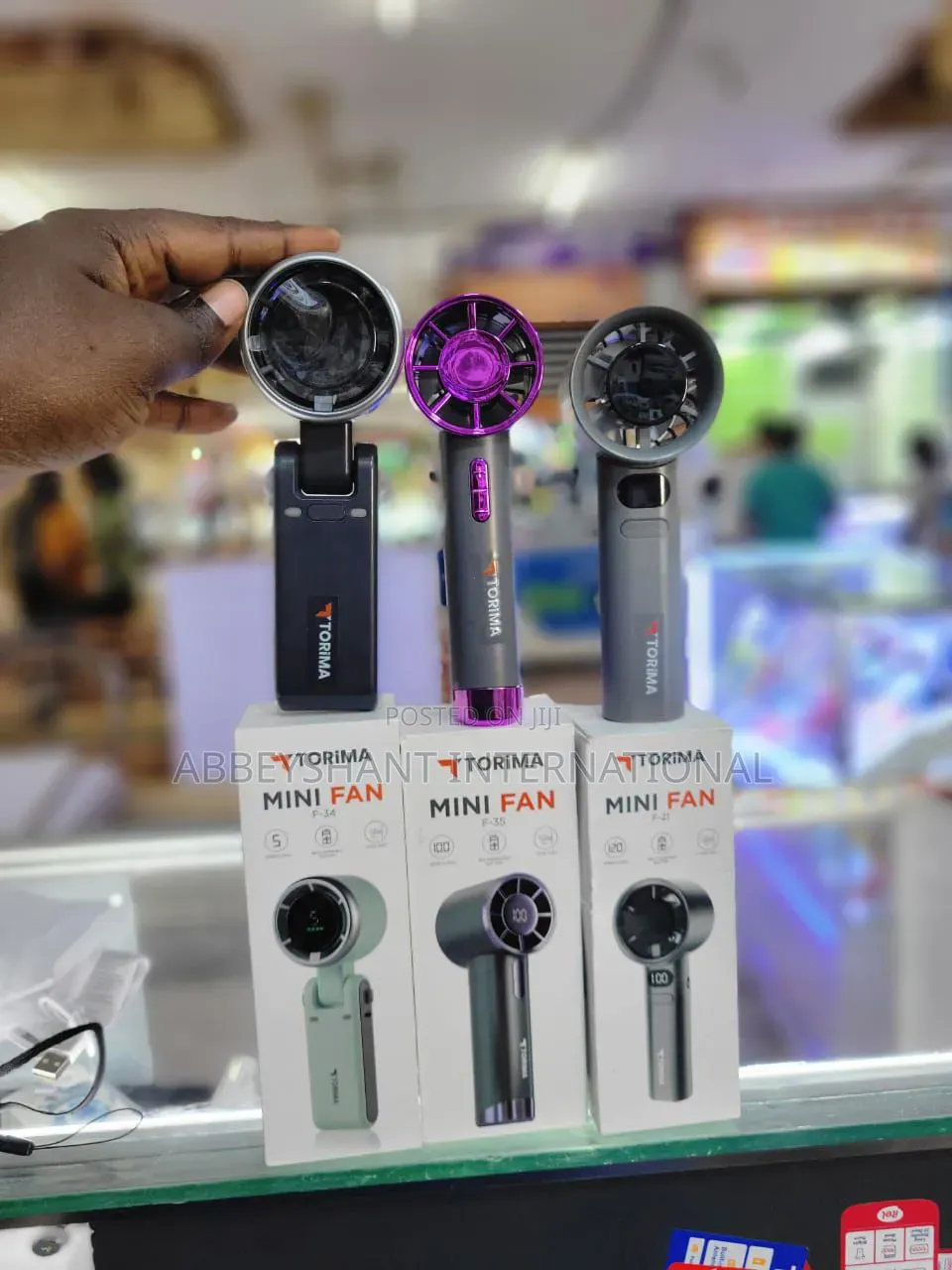 Torima Branded Portable Mini Fans With Usb-C Charging.