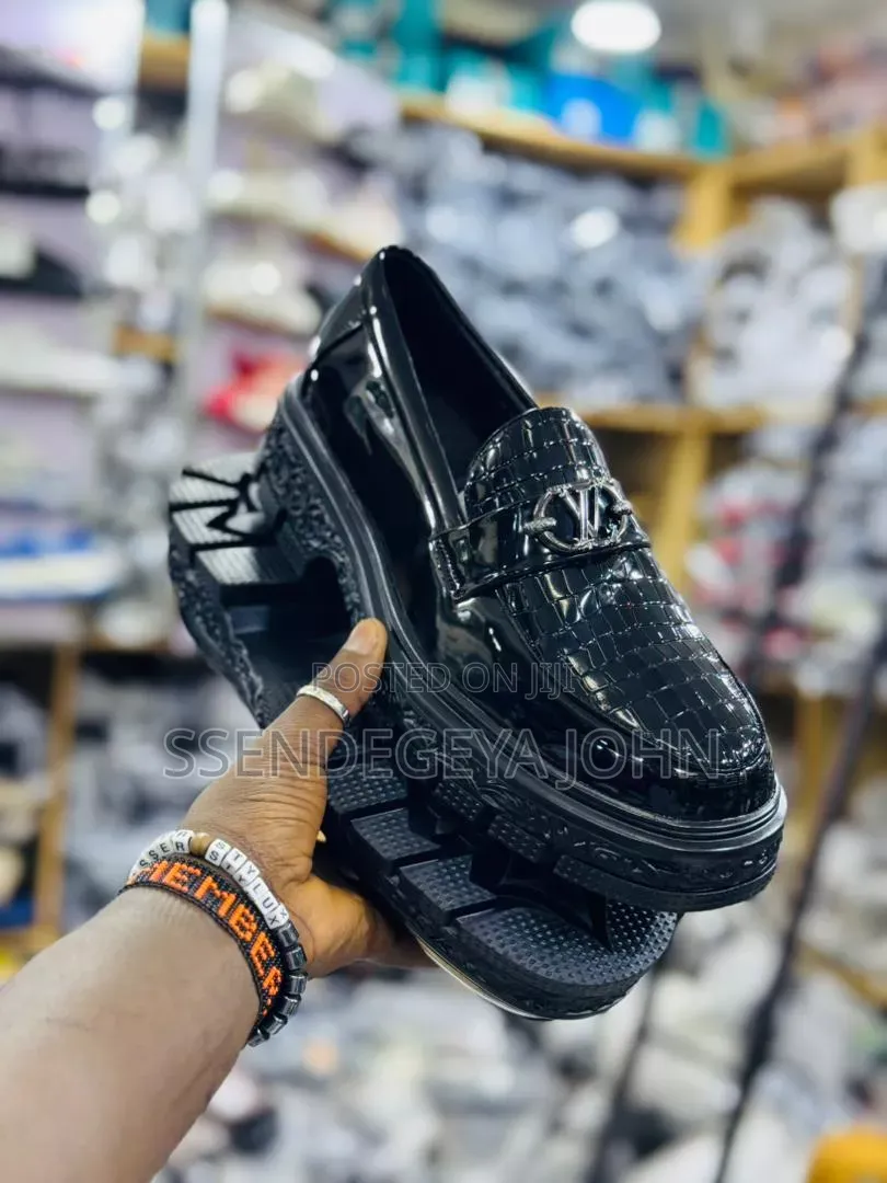 Black Patent Leather Loafer Shoes