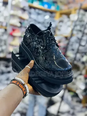 Black Patent Leather Louis Vuitton Derby Shoes
