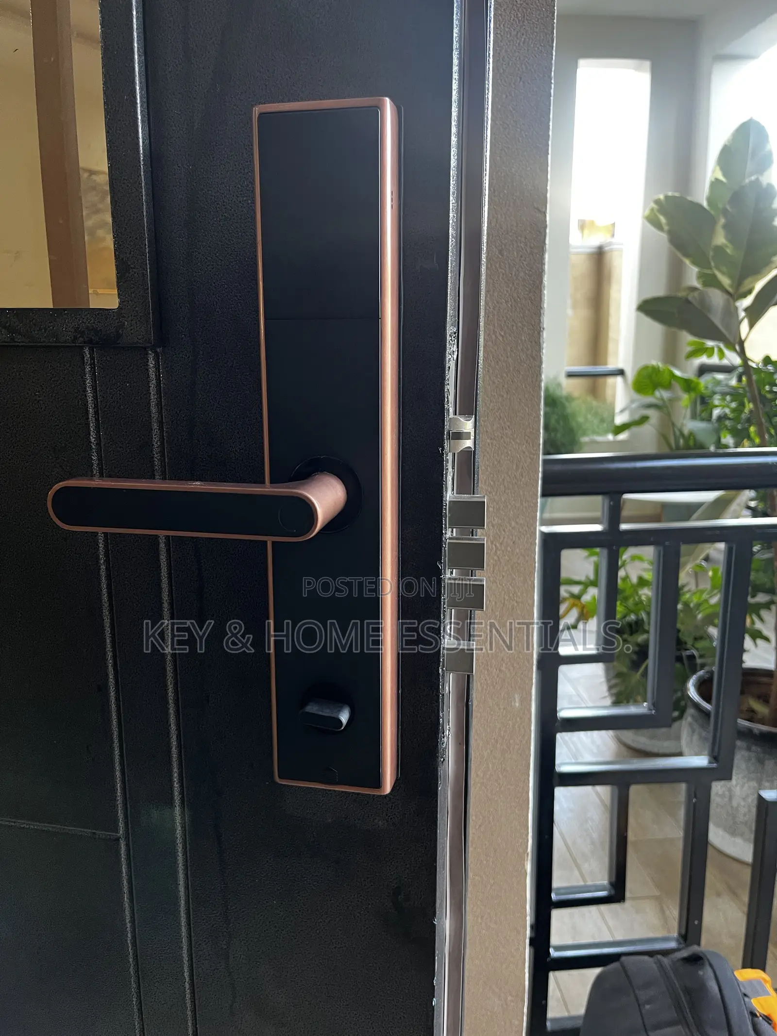 Luxury Biometric Smart Door Lock - Rose Gold Black