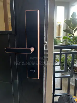 Luxury Biometric Smart Door Lock - Rose Gold Black