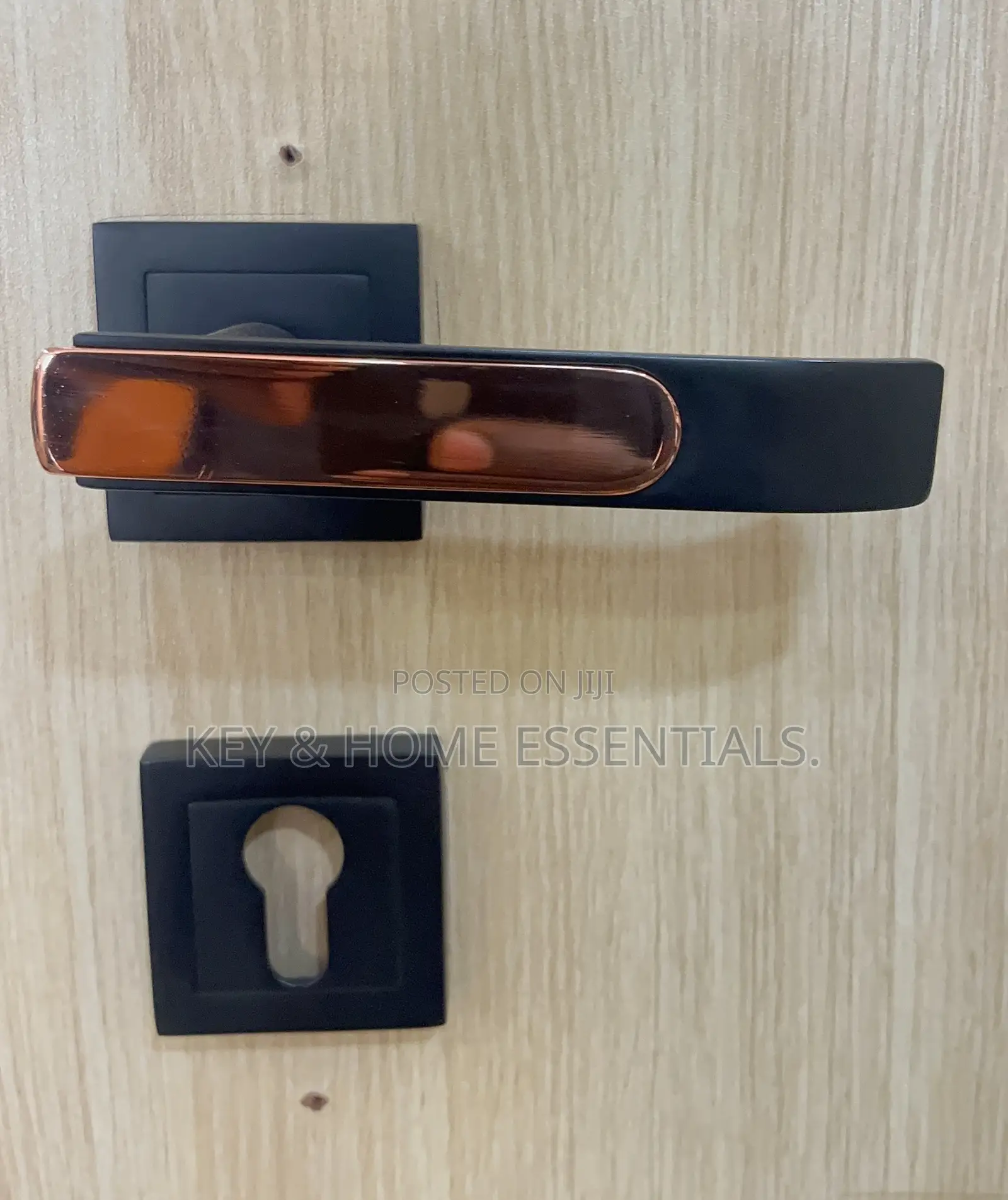 Sleek Minimalist Matte Black Interior Door Handle