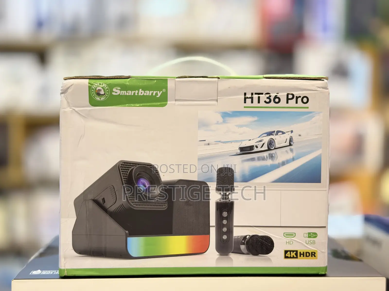 Smartbarry Ht36 Pro Smart Projector With Wireless Microphone