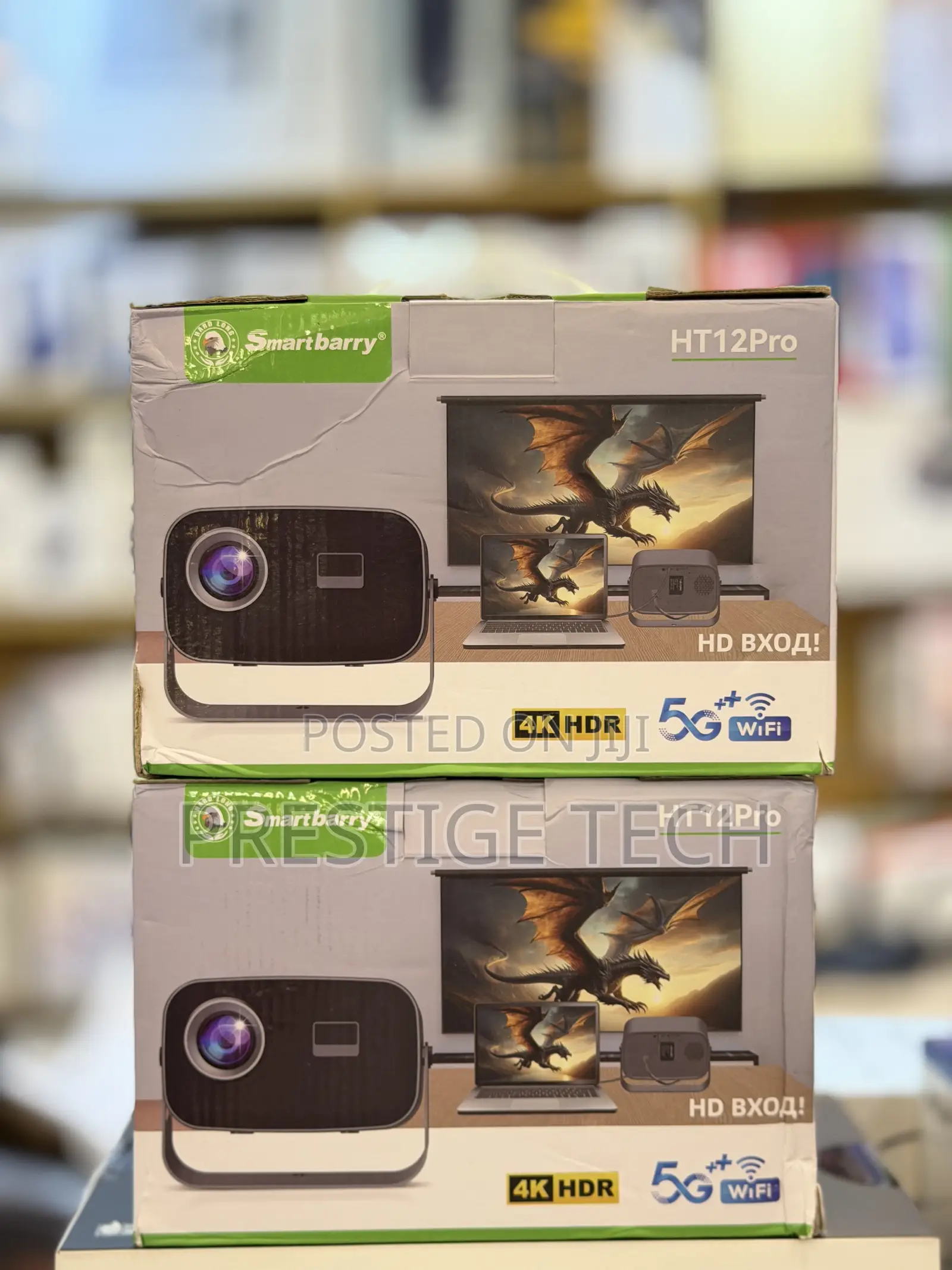 Smartbarry Ht12 Pro Smart Projector 5g Wifi Bluetooth Projector