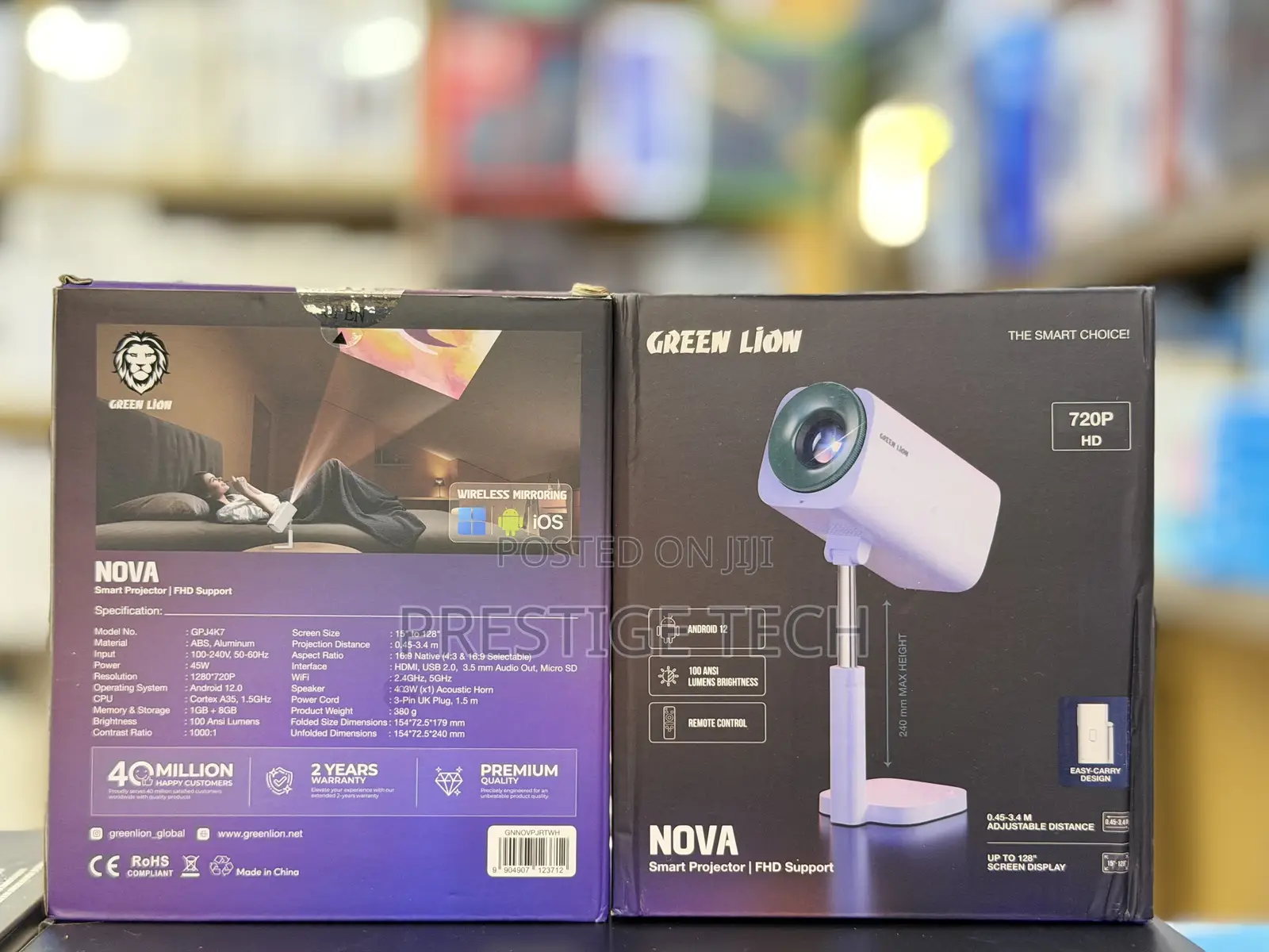 Green Lion Nova Smart Portable Android Projector, Built in Speaker