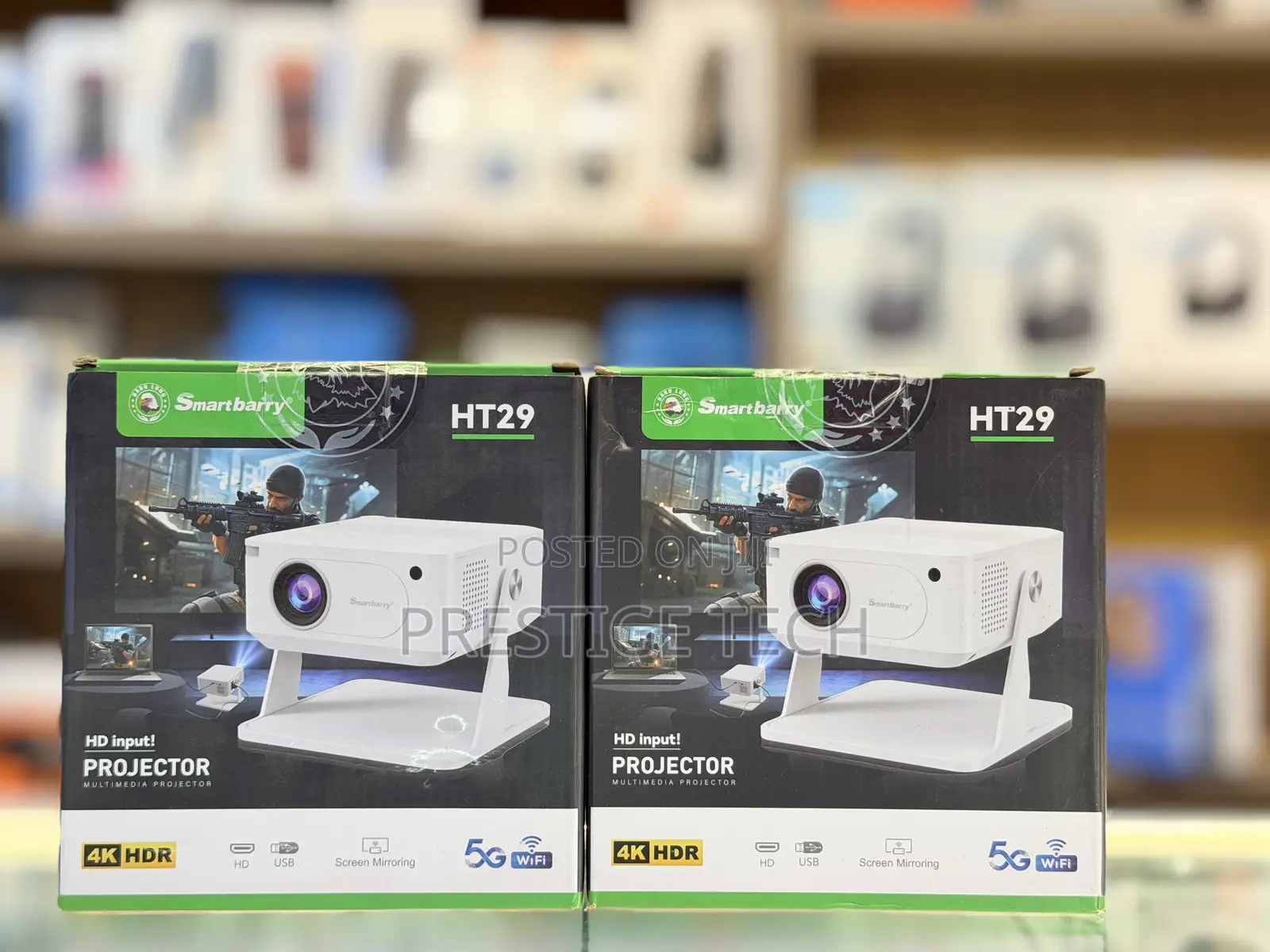 Smartbarry Ht29 Mini Smart Projector, Supported, Wi-Fi Bluetooth