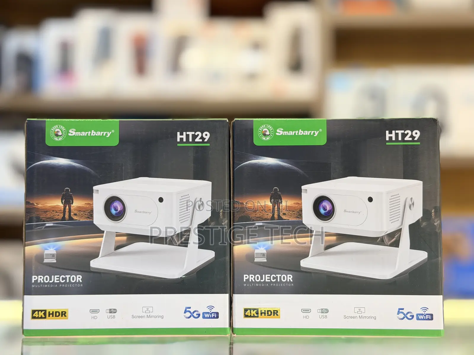 Smartbarry Ht29 Mini Smart Projector, Supported, Wi-Fi Bluetooth