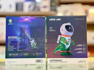 Green Lion Astronaut Night Light Projector 360° Galaxy Projection