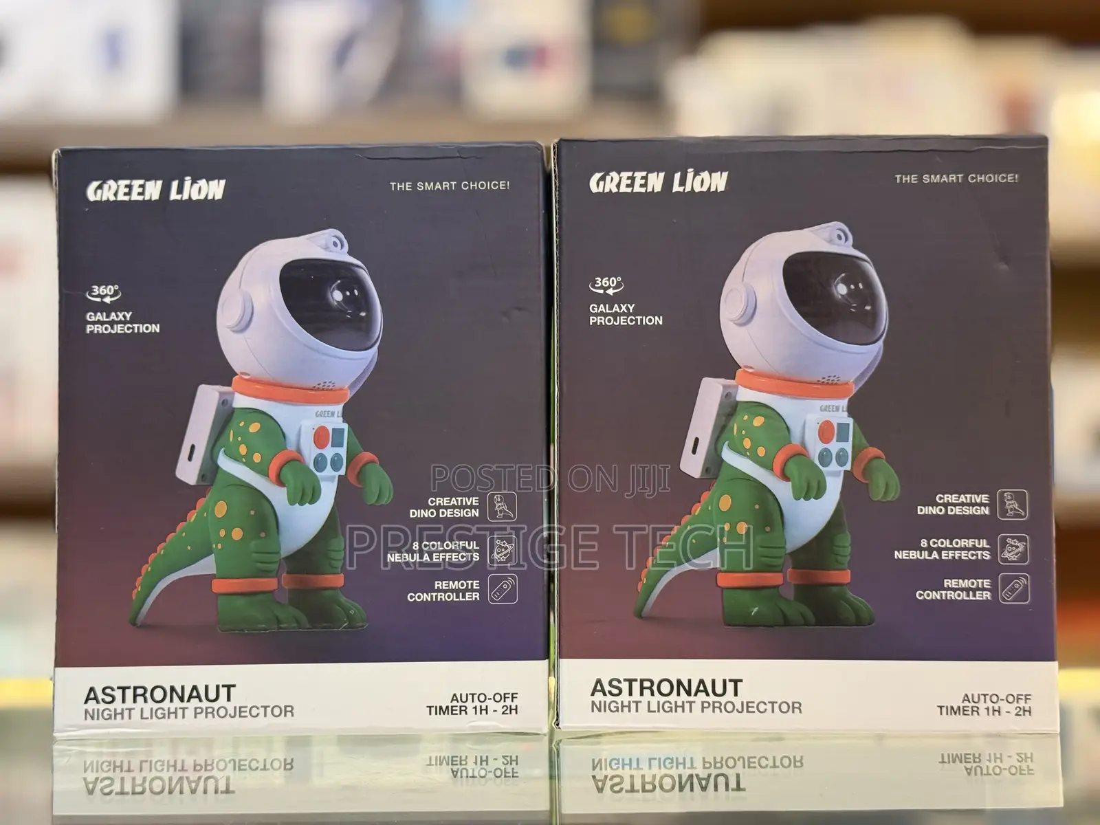 Green Lion Astronaut Night Light Projector 360° Galaxy Projection