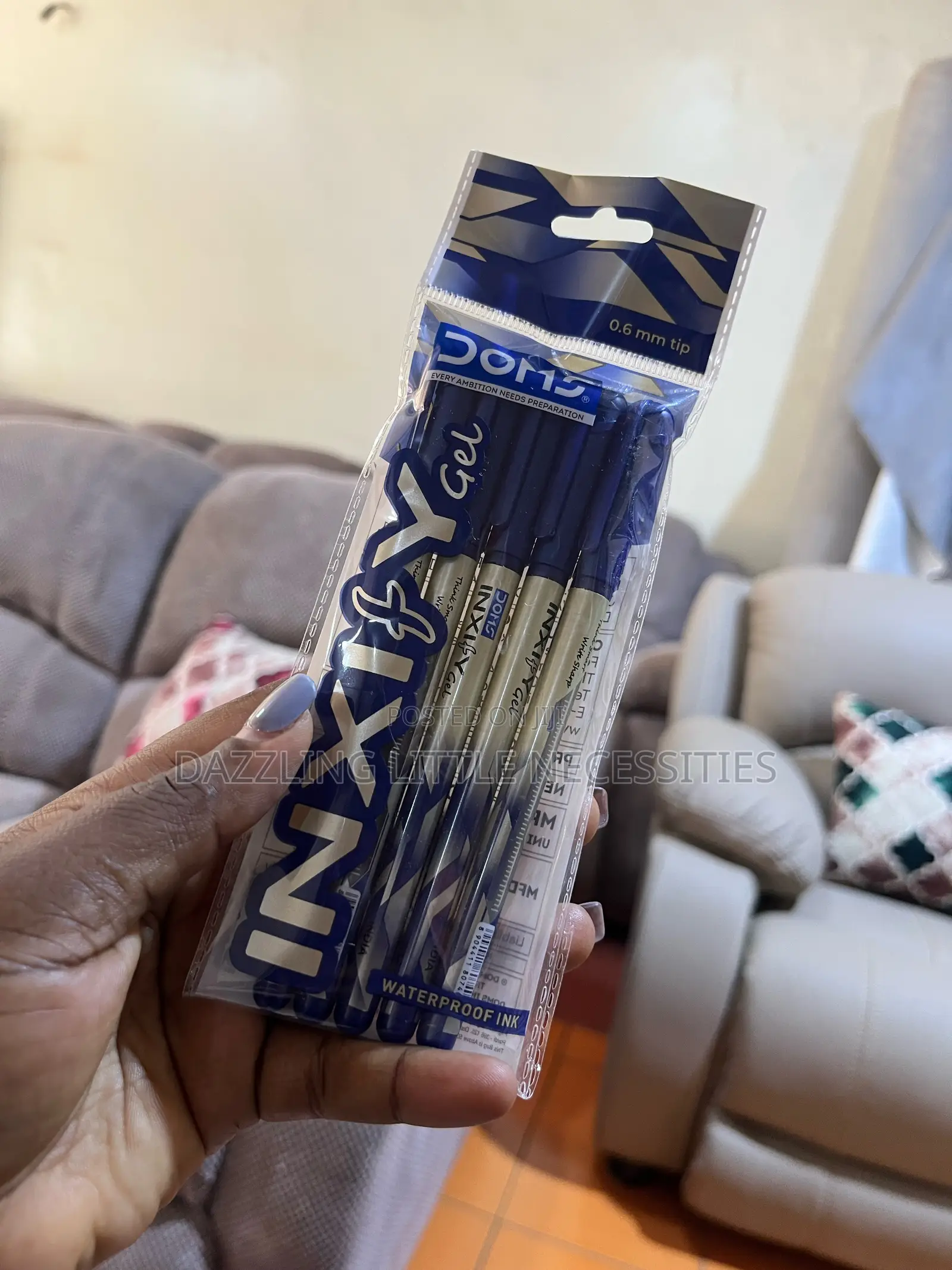Doms Inxify Gel Pens (Blue) - Pack of 5