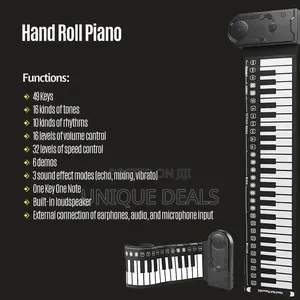 Foldable Roll Up Flexible Piano, 49 Keys