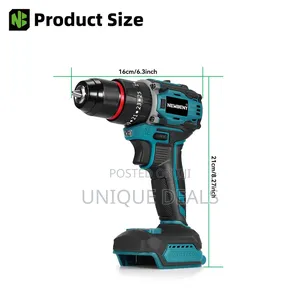 Newbeny Brushless Cordless Drill Kit – 2 Batteries, 30/22 Accessories
