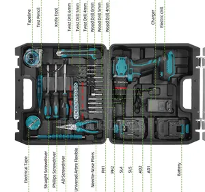 Newbeny Brushless Cordless Drill Kit – 2 Batteries, 30/22 Accessories