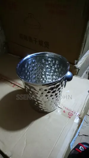 Hammered Stainless Steel Ice Bucket