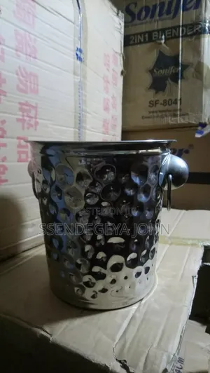 Hammered Stainless Steel Ice Bucket