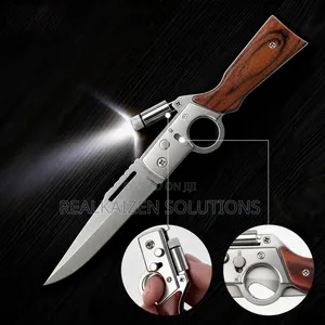 Ak47 Flipper Pocket Folding Knife With Push Button Lock | Led
