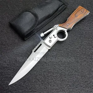 Ak47 Flipper Pocket Folding Knife With Push Button Lock | Led