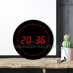 Led Digital Clock Round Alarm Clock Calendar Multipurpose