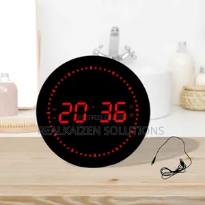 Led Digital Clock Round Alarm Clock Calendar Multipurpose