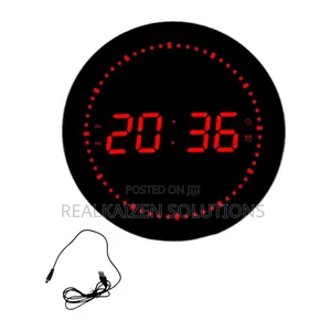 Led Digital Clock Round Alarm Clock Calendar Multipurpose