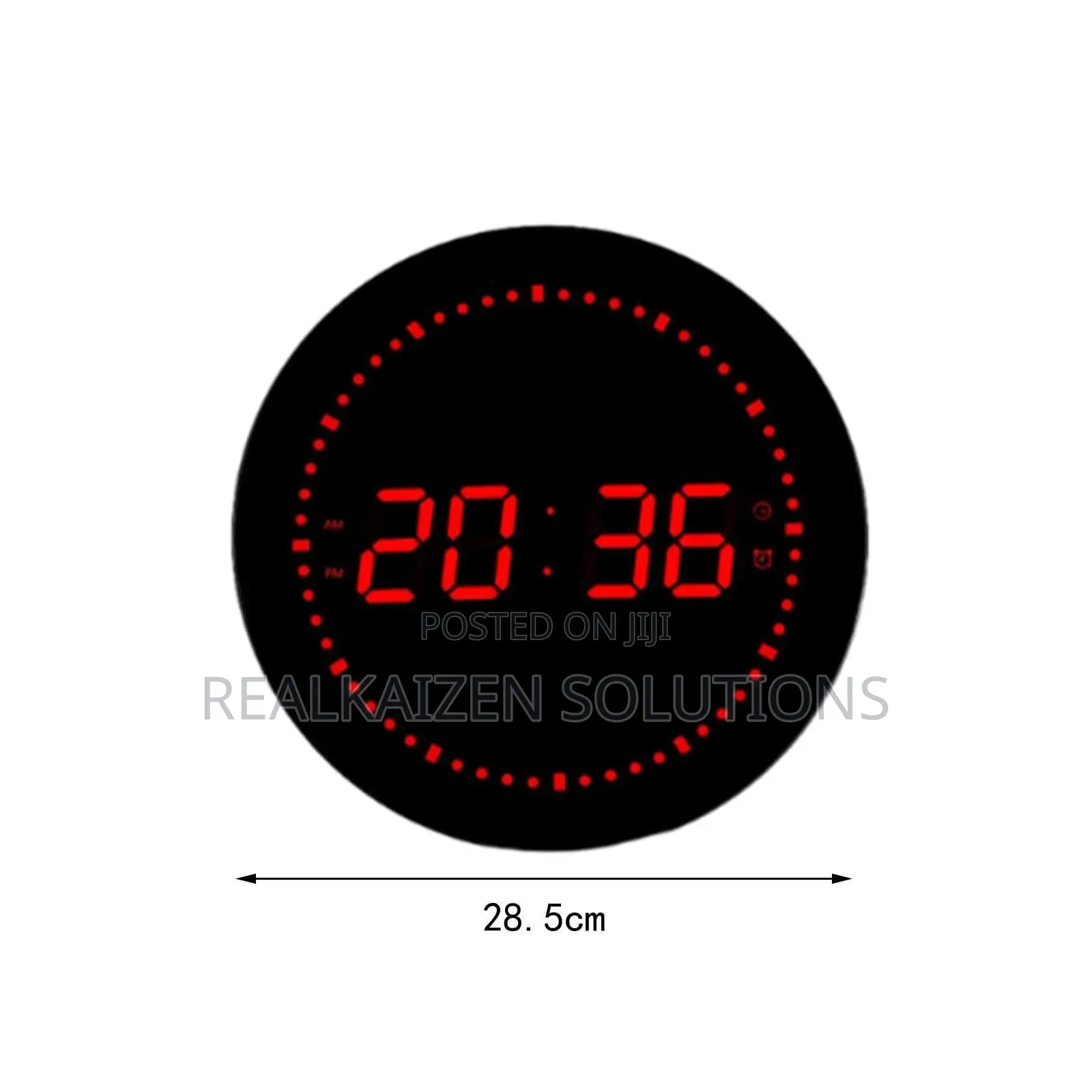 Led Digital Clock Round Alarm Clock Calendar Multipurpose