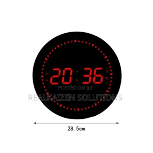 Led Digital Clock Round Alarm Clock Calendar Multipurpose