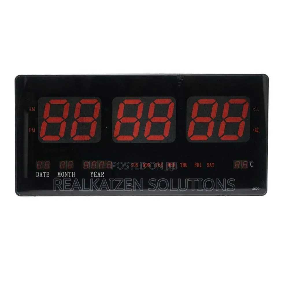 Led Digital Wall Clock With Temperature Display |Calendar |Usb Power