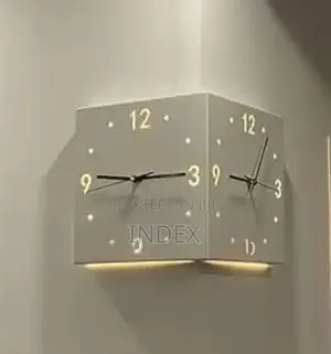 Double-Sided Corner Wall Clock